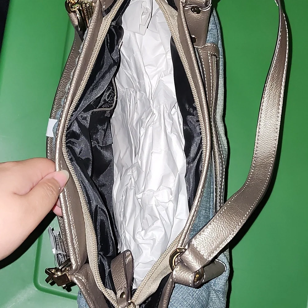 Latique Jewel Denim Purse NWT NBU - Picture 4 of 5